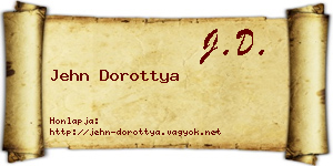 Jehn Dorottya névjegykártya